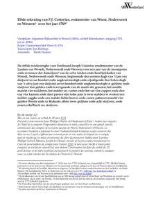 Elfde rekening van F.J. Costerius, rentmeester van Weert, Nederweert en Wessem over het jaar 1769