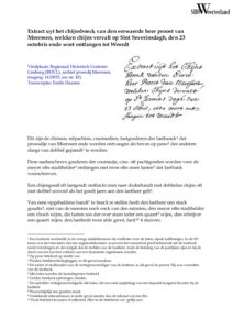Extract uyt het chijnsboeck van den eerwaerde heer proost van Meerssen, welcken chijns vervalt op Sint Severinsdagh, den 23 octobris ende wort ontfangen tot Weerdt.