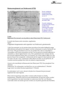 Bestuursreglement van Nederweert (1722).