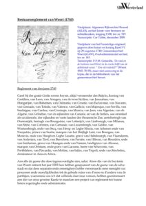 Bestuursreglement van Weert (1740).