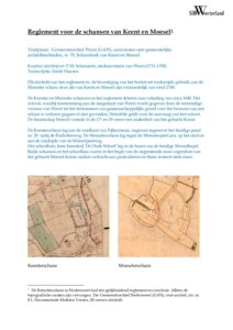 Reglement voor de schansen van Keent en Moesel (ca. 1640).