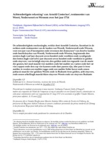 Achtendertigste rekening van Arnold Costerius, rentmeester van Weert, Nederweert en Wessem over het jaar 1714.