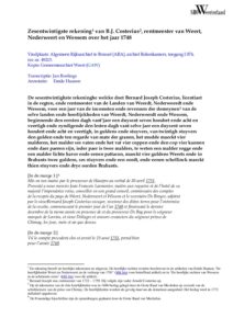 Zesentwintigste rekening van B.J. Costerius, rentmeester van Weert, Nederweert en Wessem over het jaar 1748.