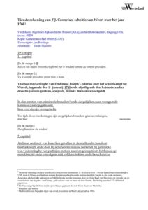 Tiende rekening van F.J. Costerius, scholtis van Weert over het jaar 1768.