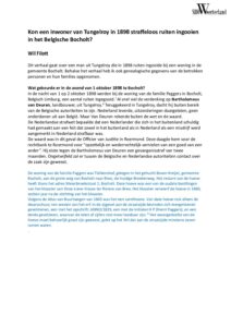 ‘Kon een inwoner van Tungelroy in 1898 straffeloos ruiten ingooien in het Belgische Bocholt?’.