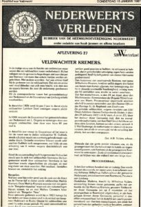‘Veldwachter Kremers’.